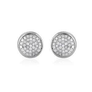 14K White Gold Diamond Stud Elizabeth Earrings