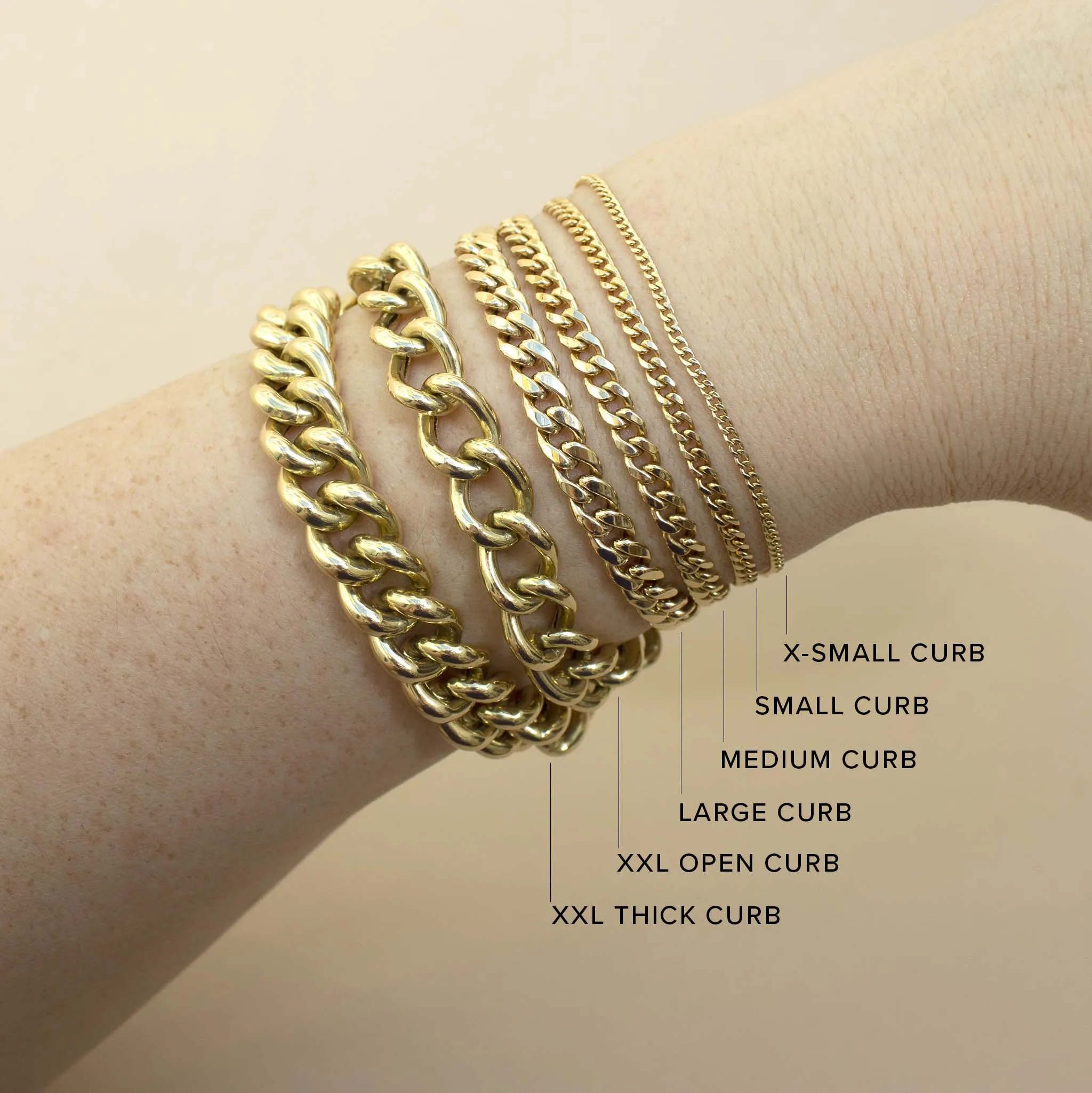 14k XXL Thick Link Curb Chain Bracelet