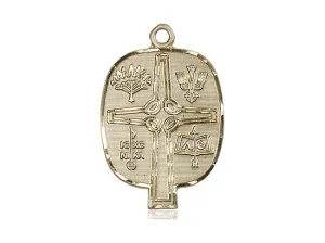 14kt Gold Filled Presbyterian Pendant on a 24 inch Gold Plate Heavy Curb Chain