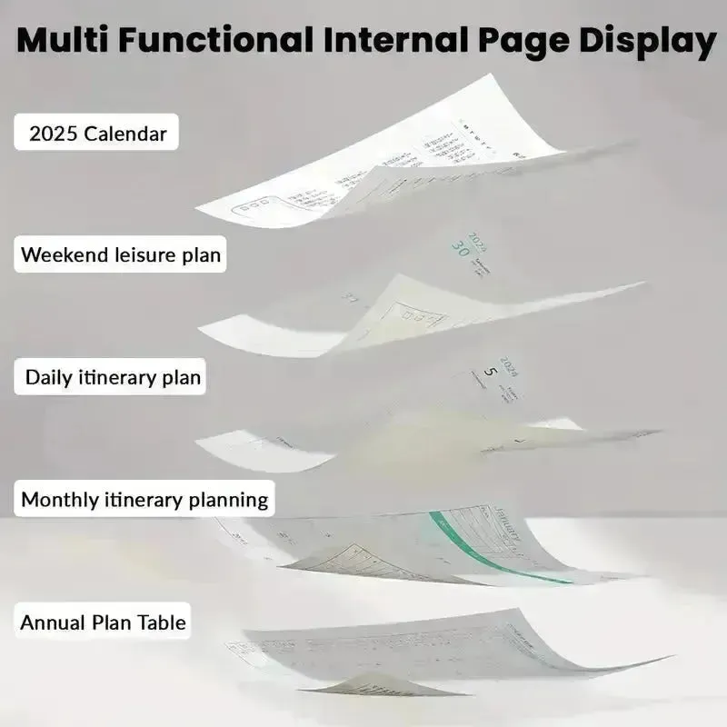 2025 A5 Premium Daily Planner Notebook
