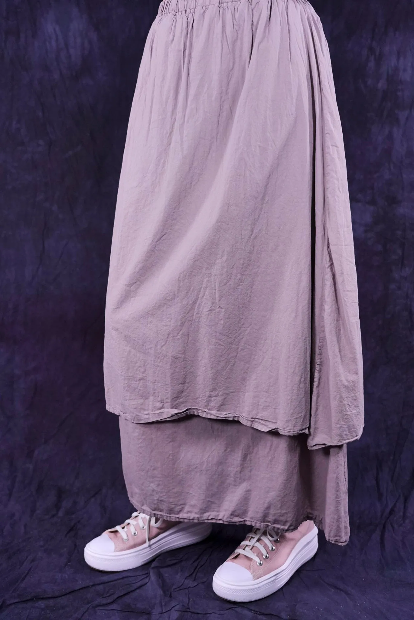 4190 Double Layer Skirt Shantung