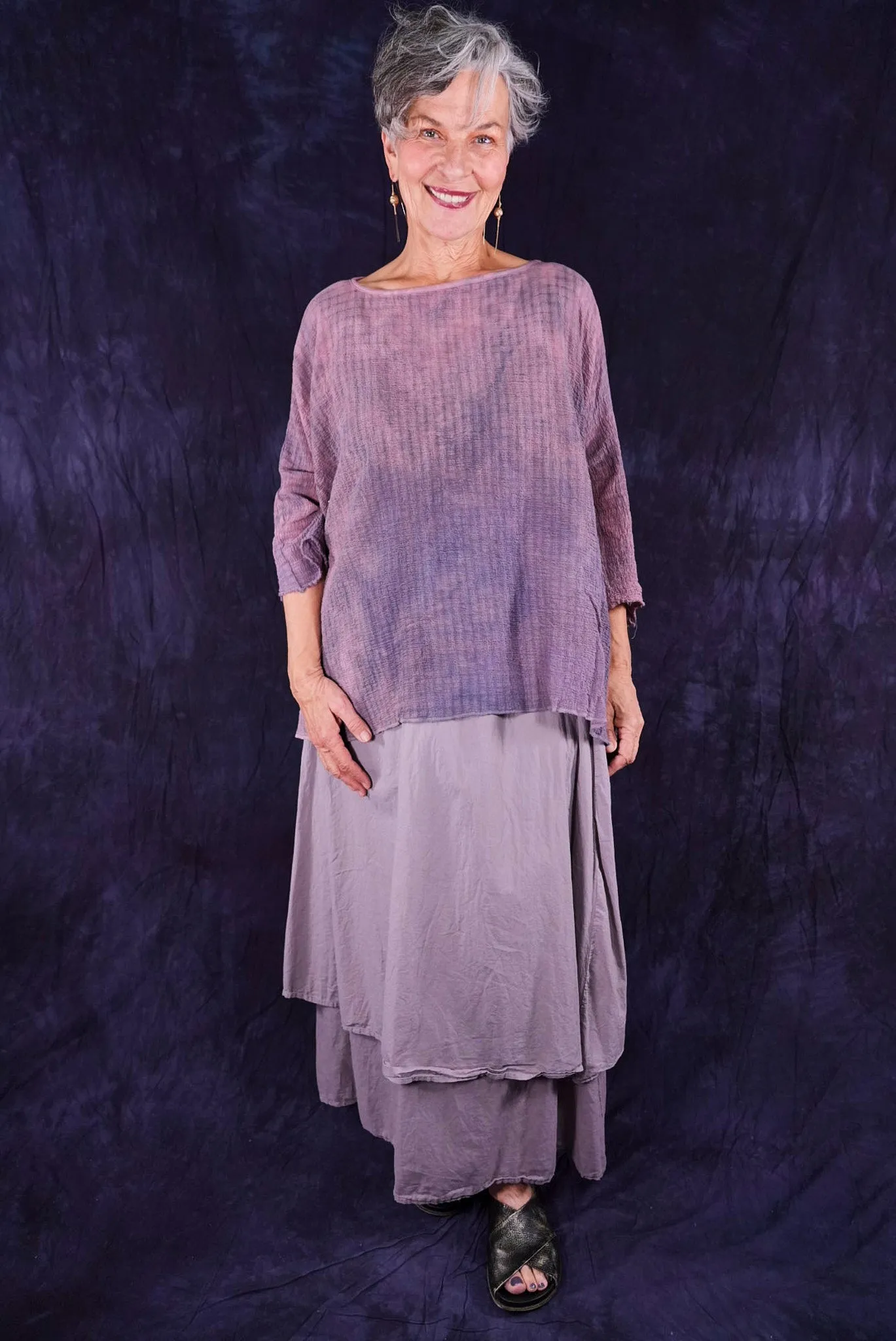 4190 Double Layer Skirt Shantung