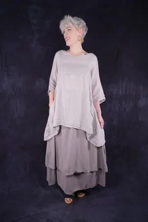 4190 Double Layer Skirt Shantung