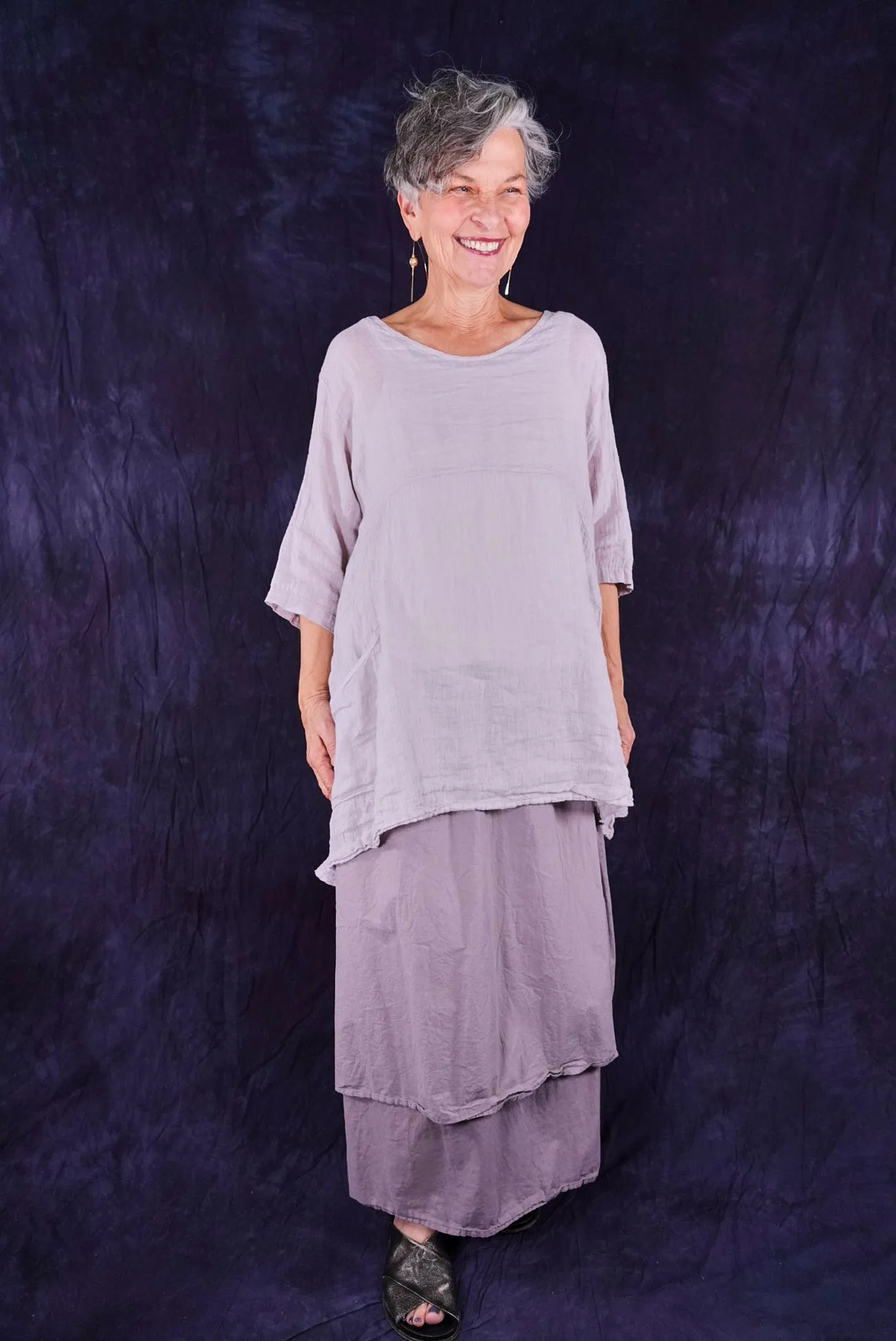 4190 Double Layer Skirt Shantung
