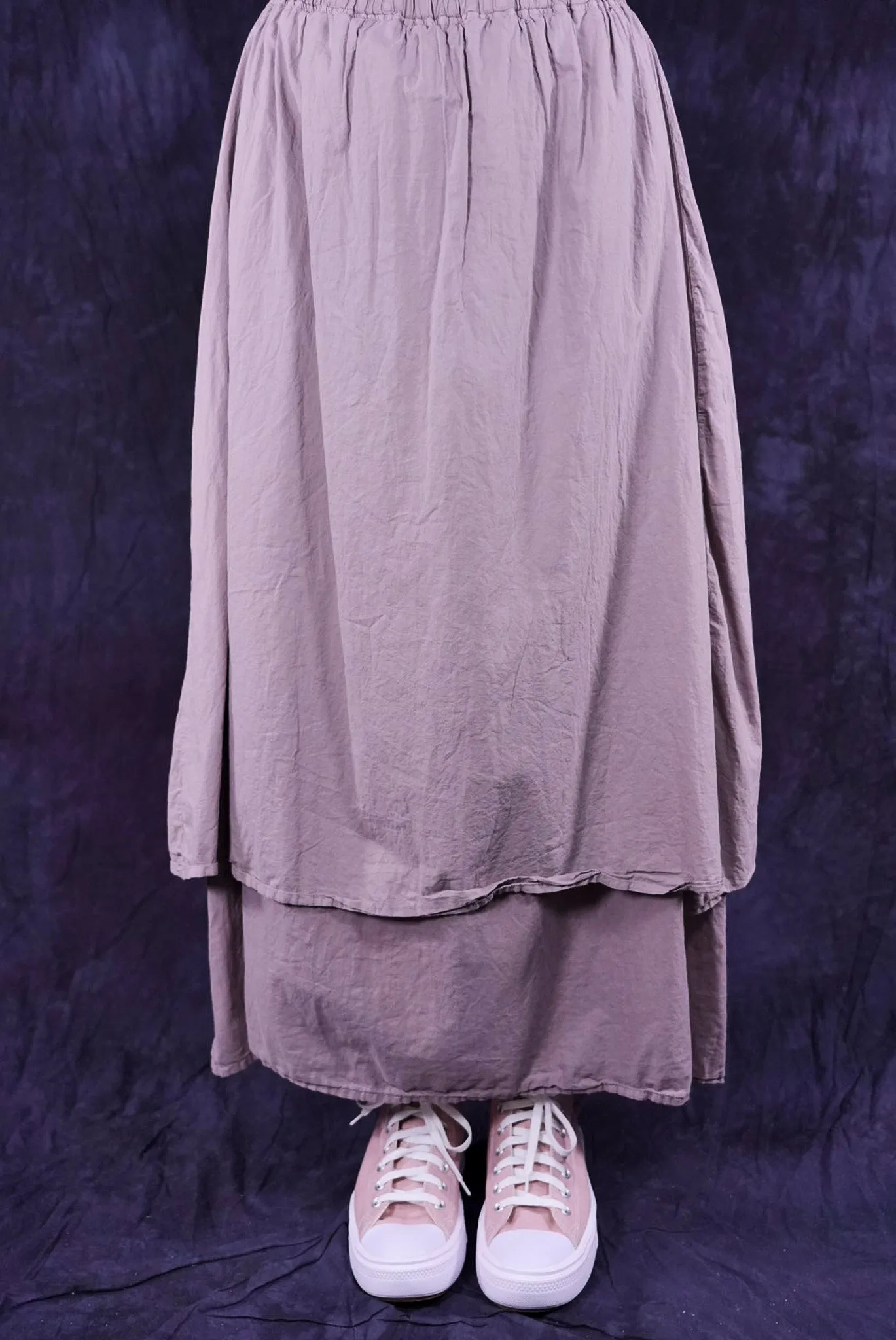 4190 Double Layer Skirt Shantung