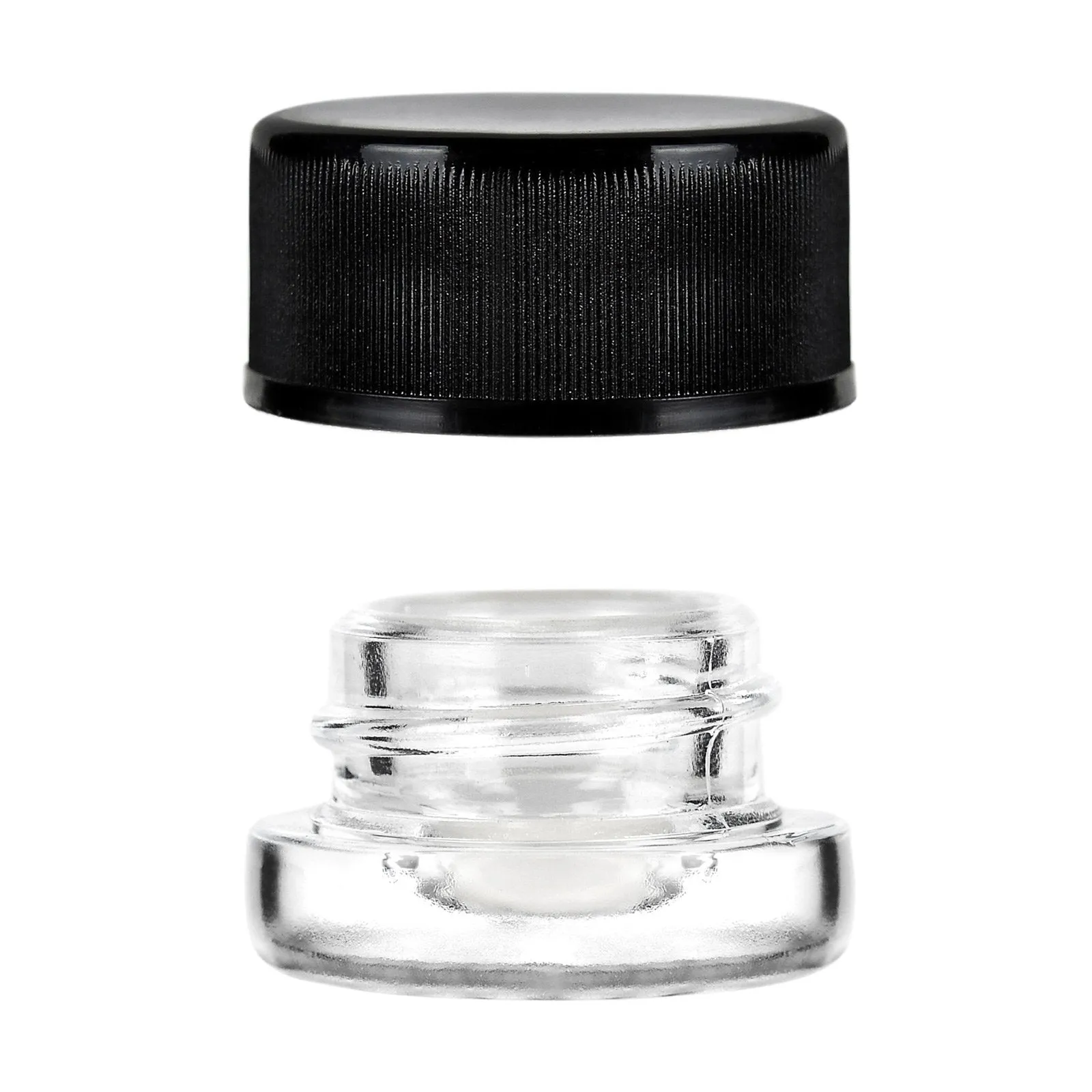 5ml Glass Jar- Child Resistant with Black Lids