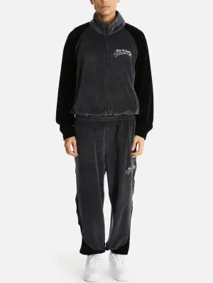 95G Velvet Zip Up - Black