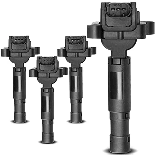A-Premium Ignition Coil Pack Set of 4 Compatible with Mercedes Benz CL203/W203 Series C230 Kompressor 2003 2004 2005 L4 1.8L