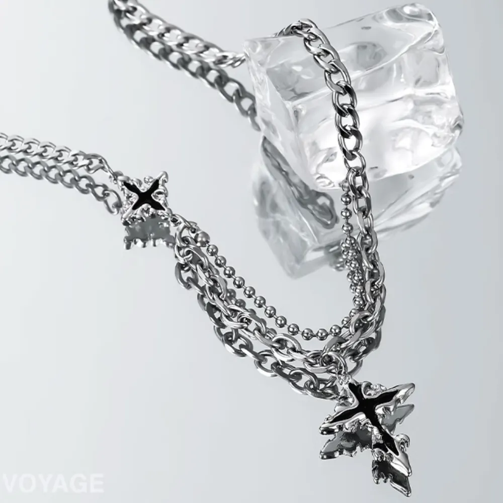 American Double Layer Starburst Necklace