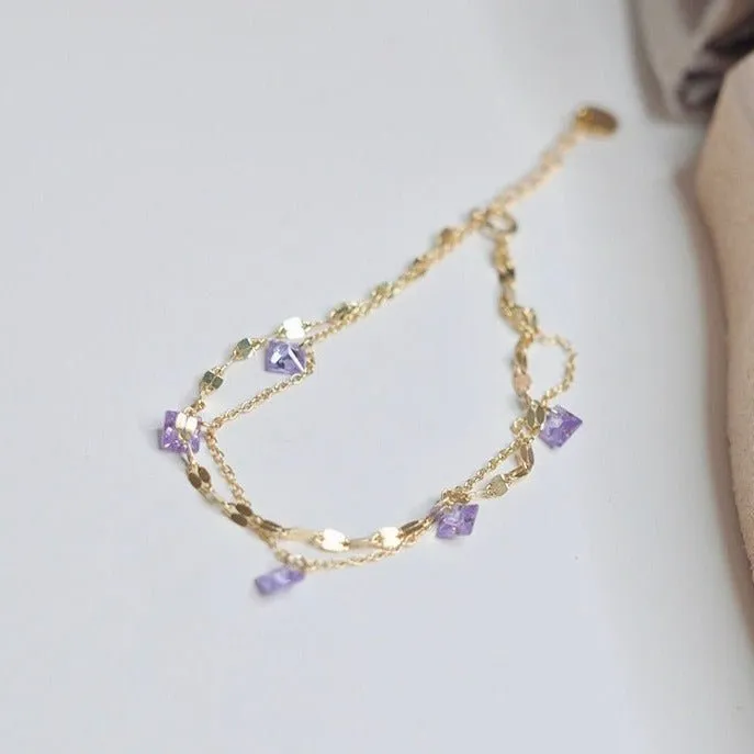 Amethyst Bracelet (Solid Silver)