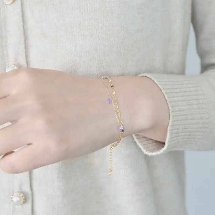 Amethyst Bracelet (Solid Silver)