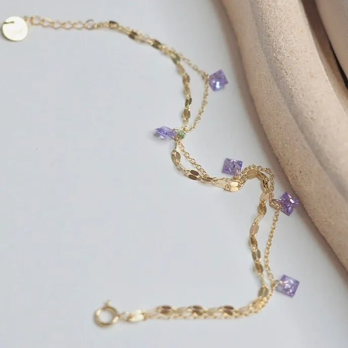Amethyst Bracelet (Solid Silver)
