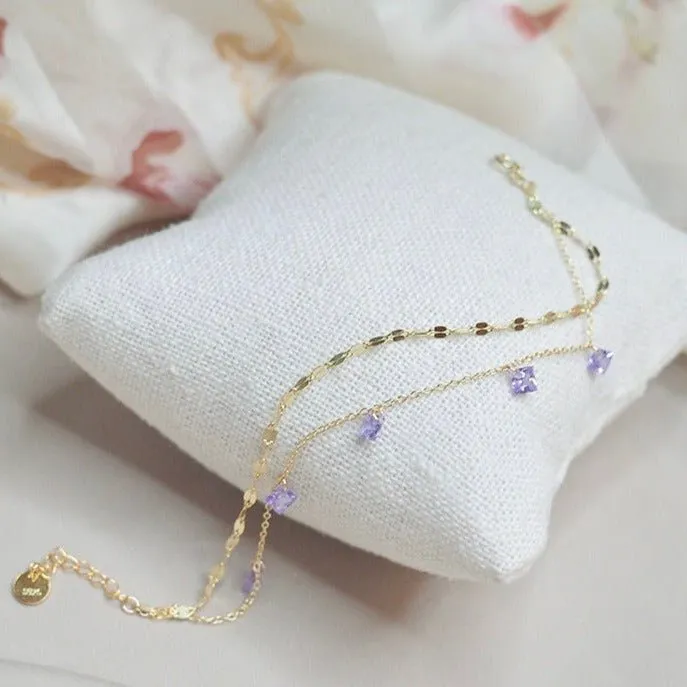 Amethyst Bracelet (Solid Silver)