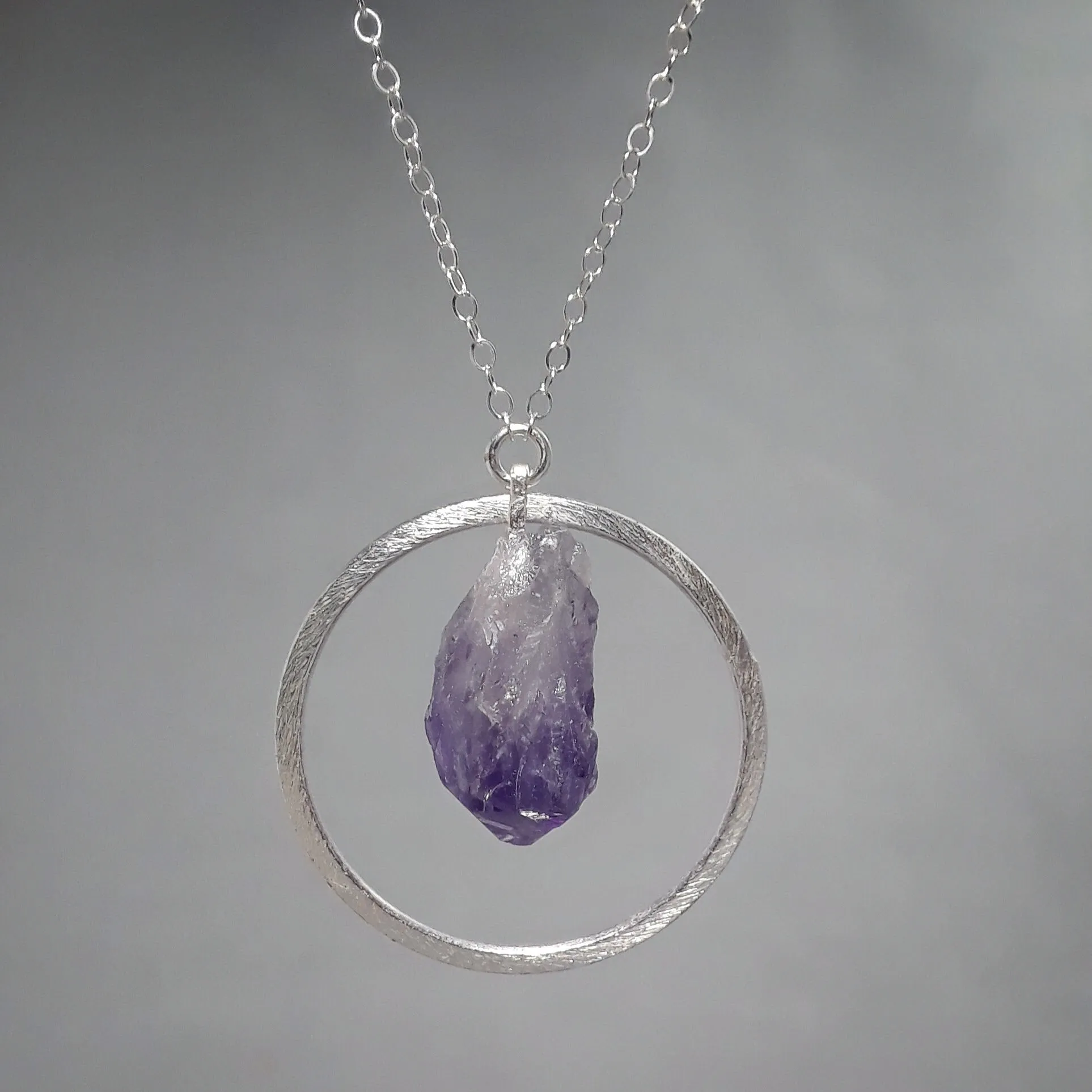 Amethyst Sun/Moon Necklace :: Made to Order