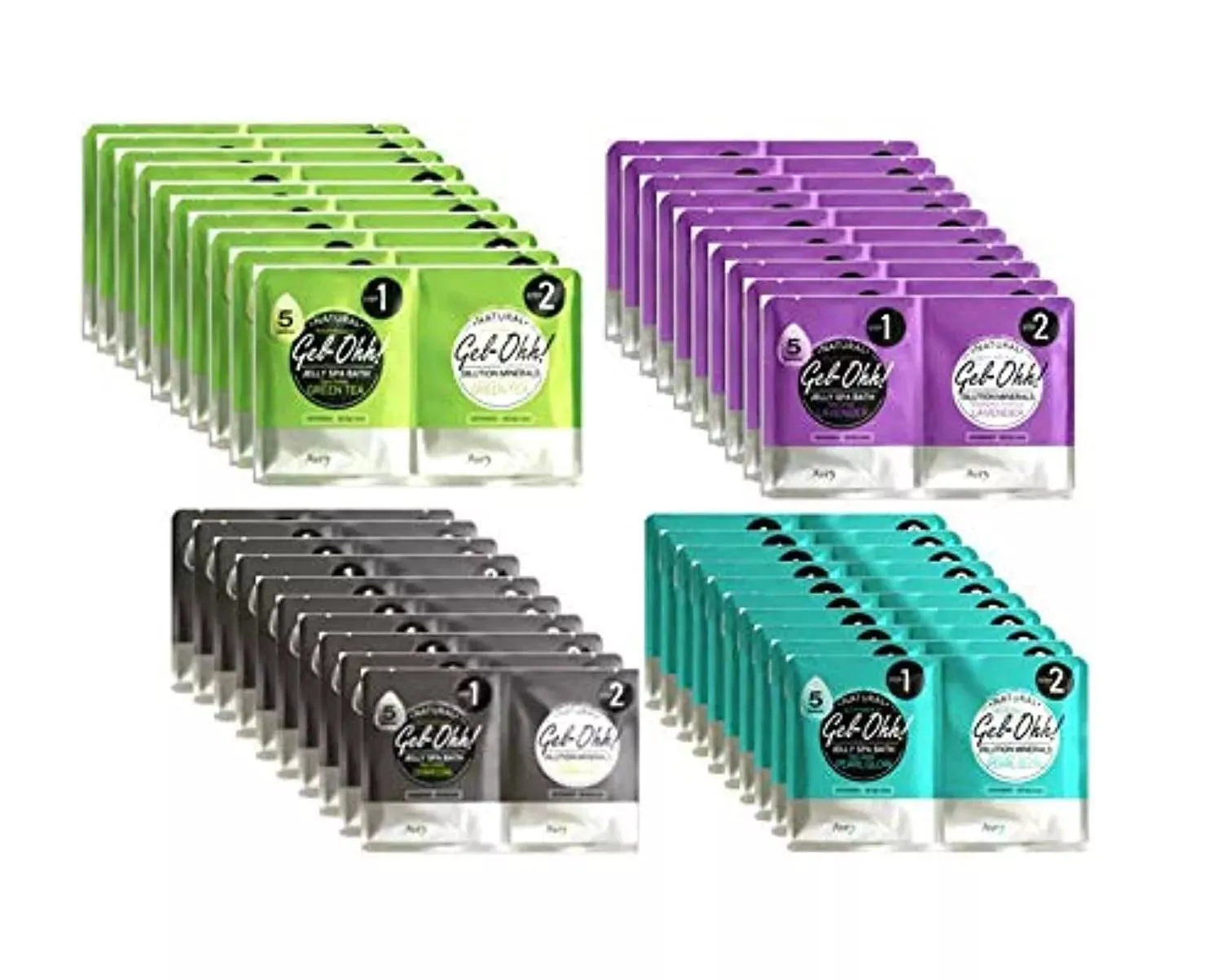 Avry Gel Ohh Spa Pedicure Footbath - Gel Oh - 40PK Combo1 - Combo Pack 10 of Each Fragrance - 40 total