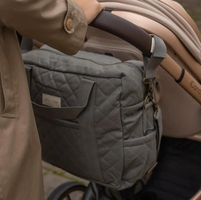 Baby Changing Bag with Pram Clips (Flint)