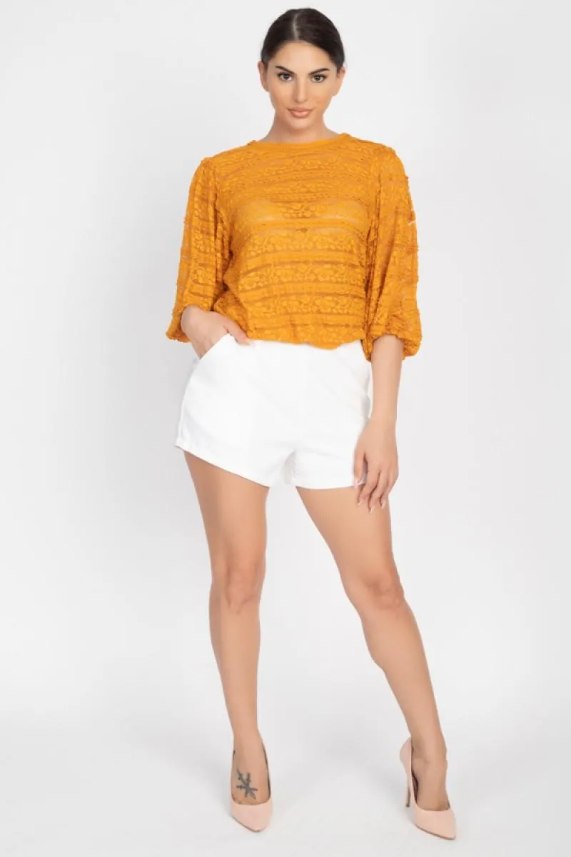 Back Zip-up Mini Shorts