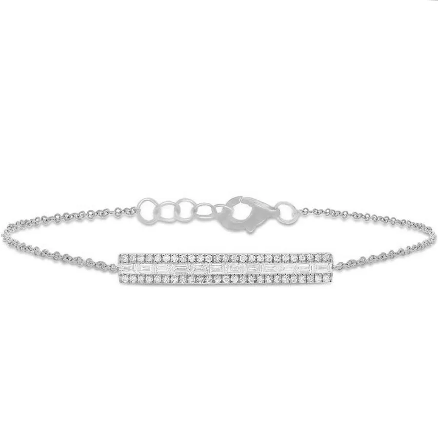Baguette Diamond Bar Bracelet