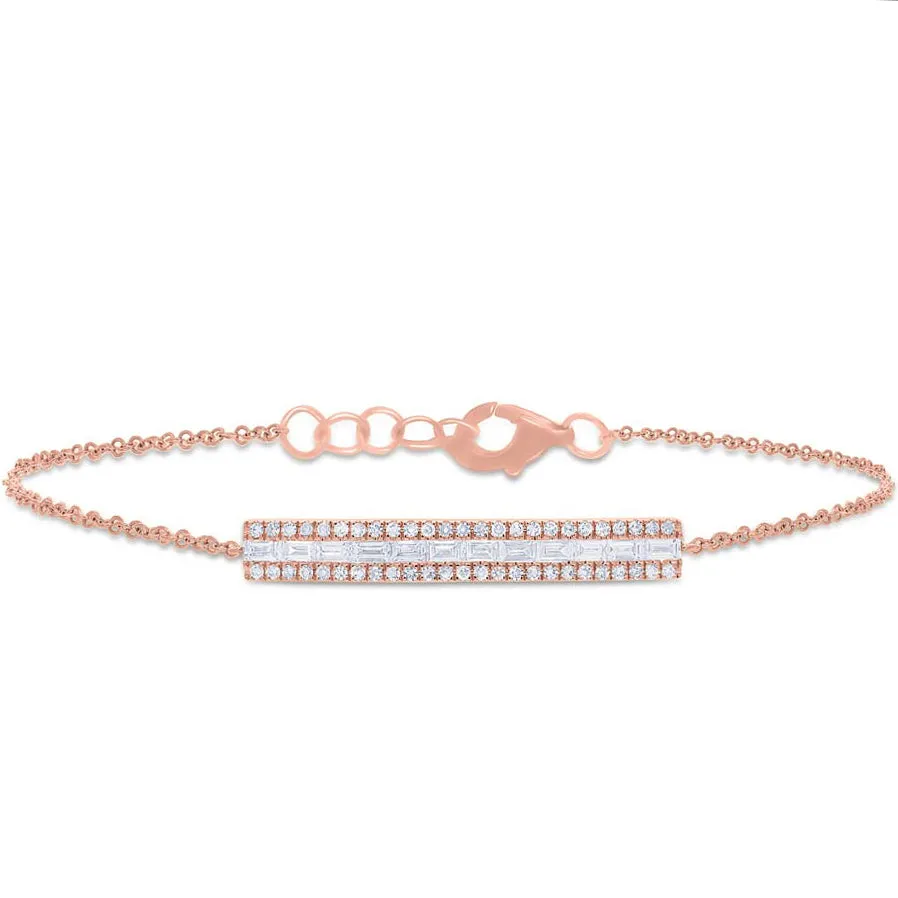 Baguette Diamond Bar Bracelet