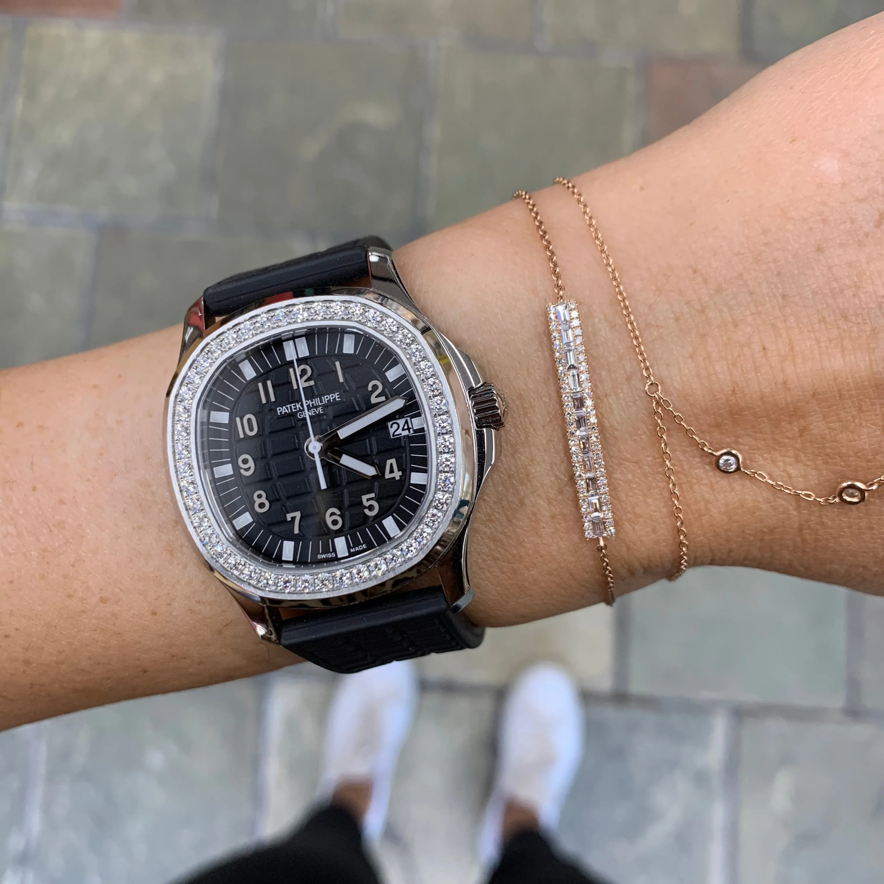 Baguette Diamond Bar Bracelet