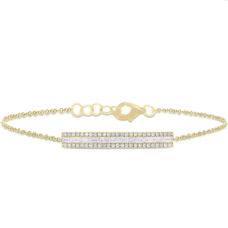 Baguette Diamond Bar Bracelet
