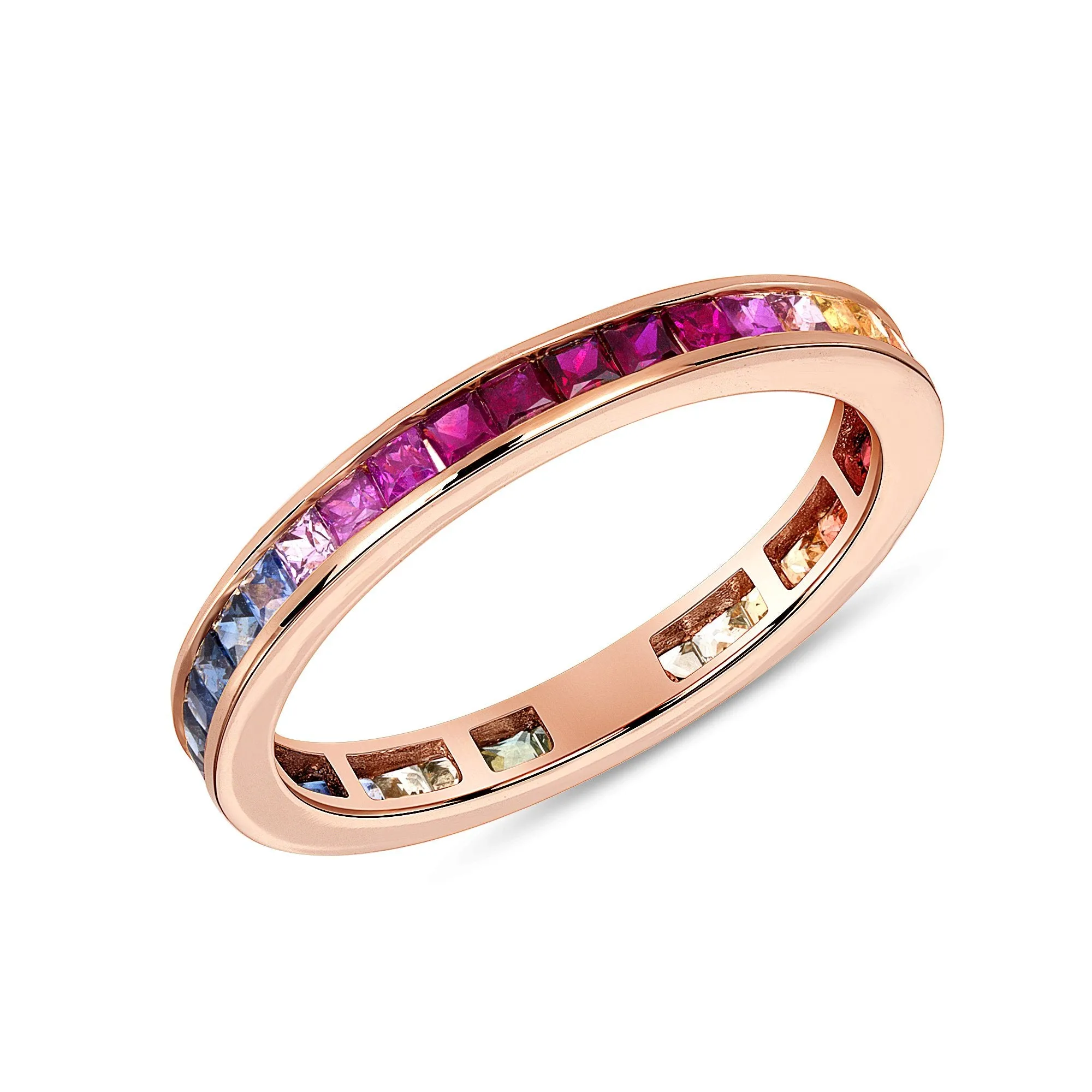 Baguette Ombre Rainbow Ring