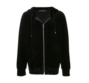 BEADED EMBROIDERY ZIP UP HOODIE