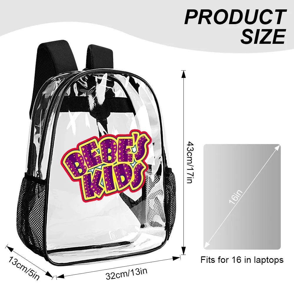 BEBE's Kids Transparent Backpack 17 Inch