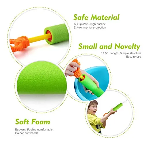 Betheaces Water Guns Toys for Kids, 3Pack Foam Water Blaster Shooter Summer Fun Outdoor Swimming Pool Games Toys for Boys Girls Adults