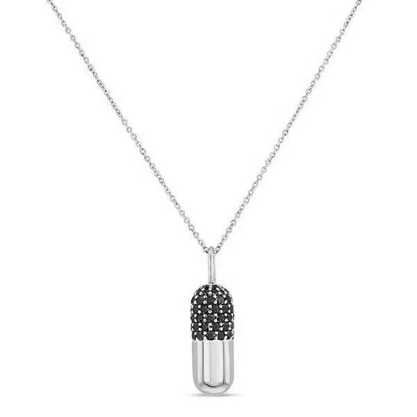 Black Diamond Pill Necklace