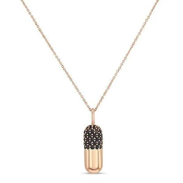 Black Diamond Pill Necklace