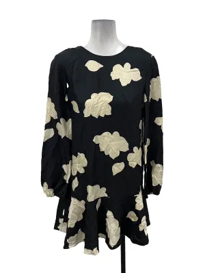 Black Flower Shirt Dress