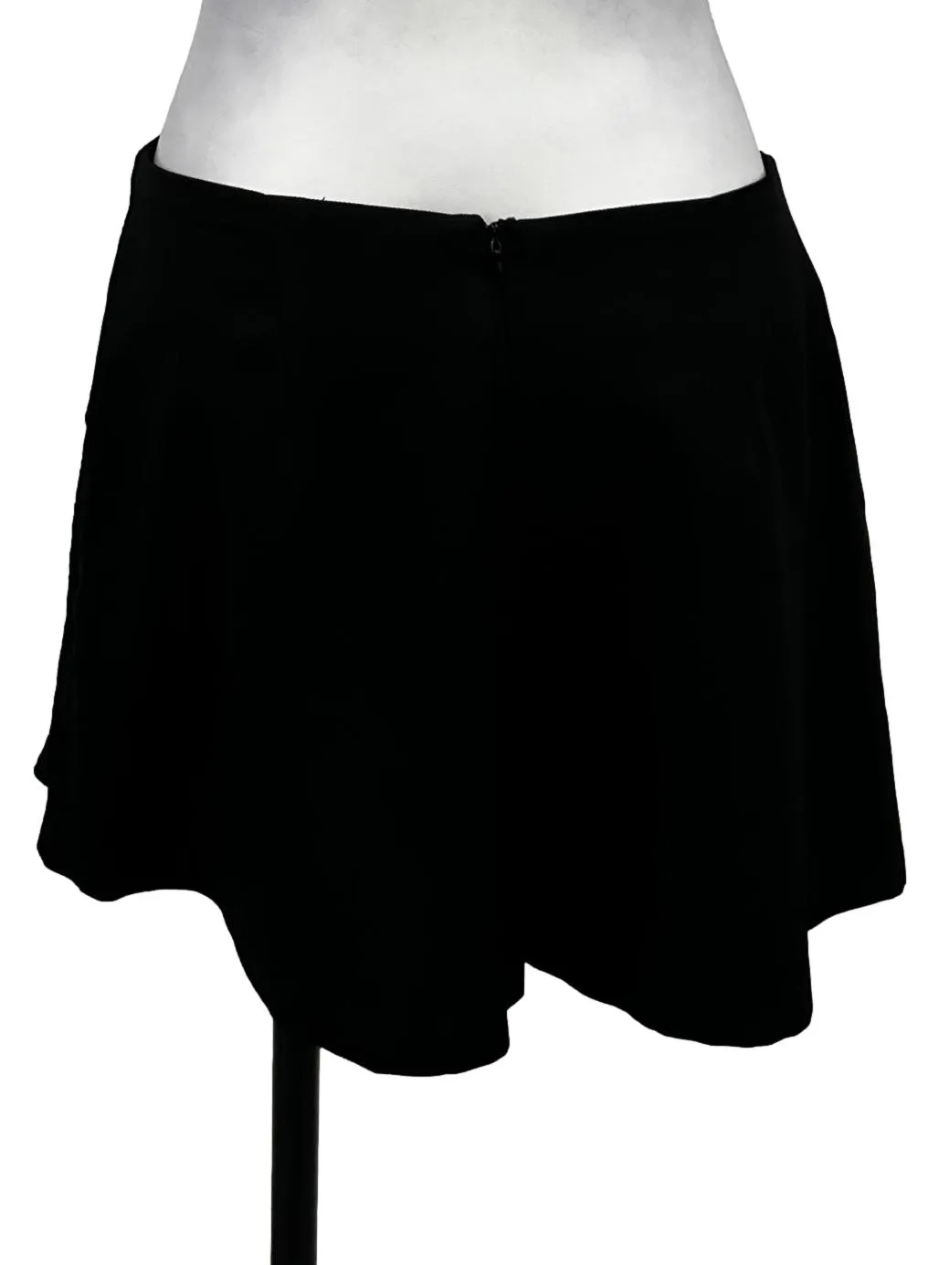 Black Wrap Mesh Skorts