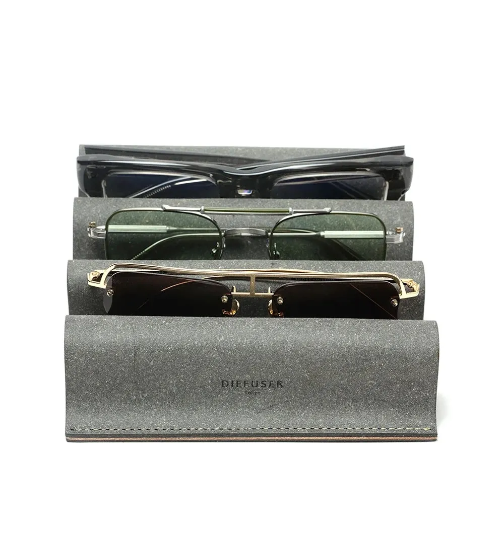 BONDED LEATHER EYEWEAR STAND-Black