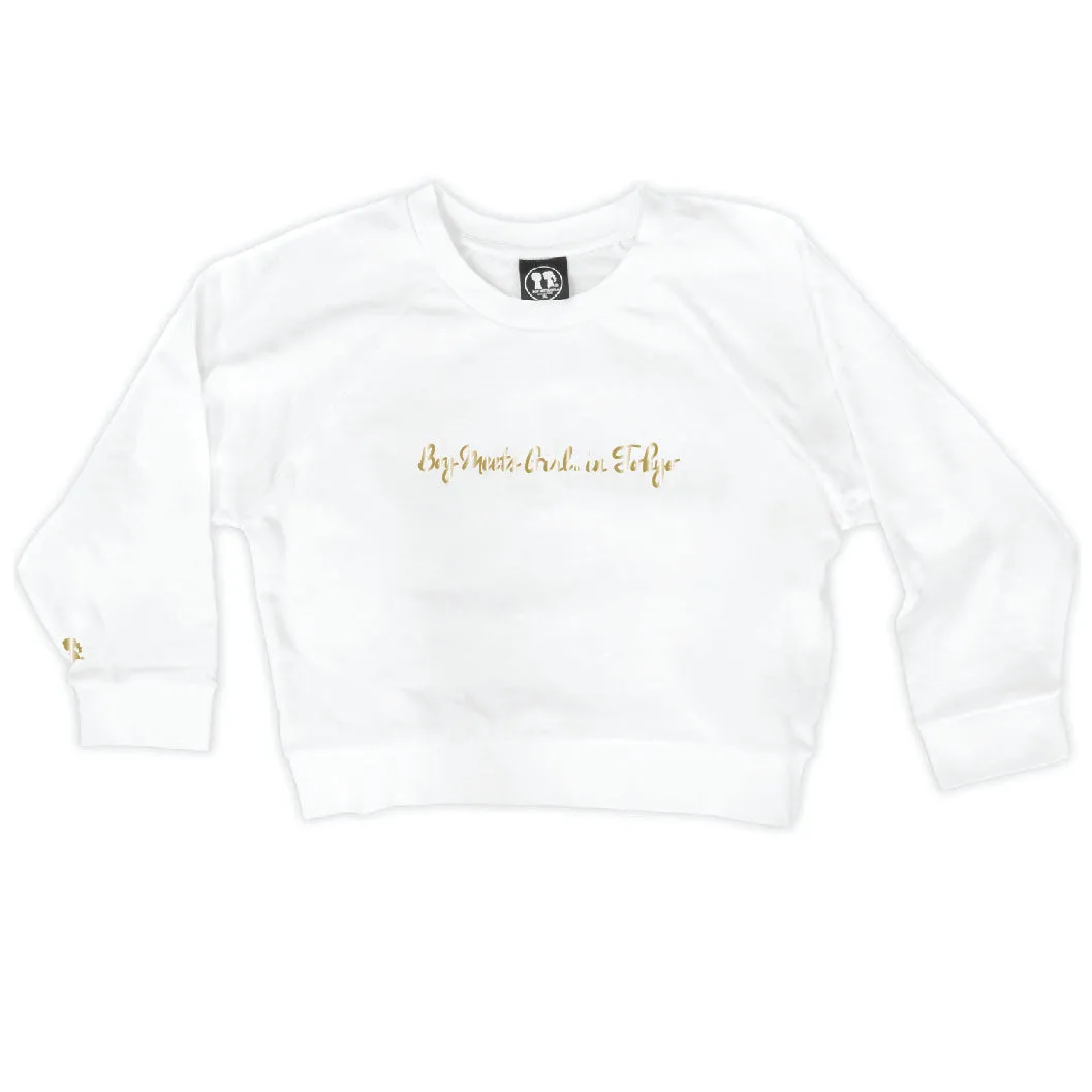 Boy Meets Girl® in Tokyo White Crop Sweatshirt