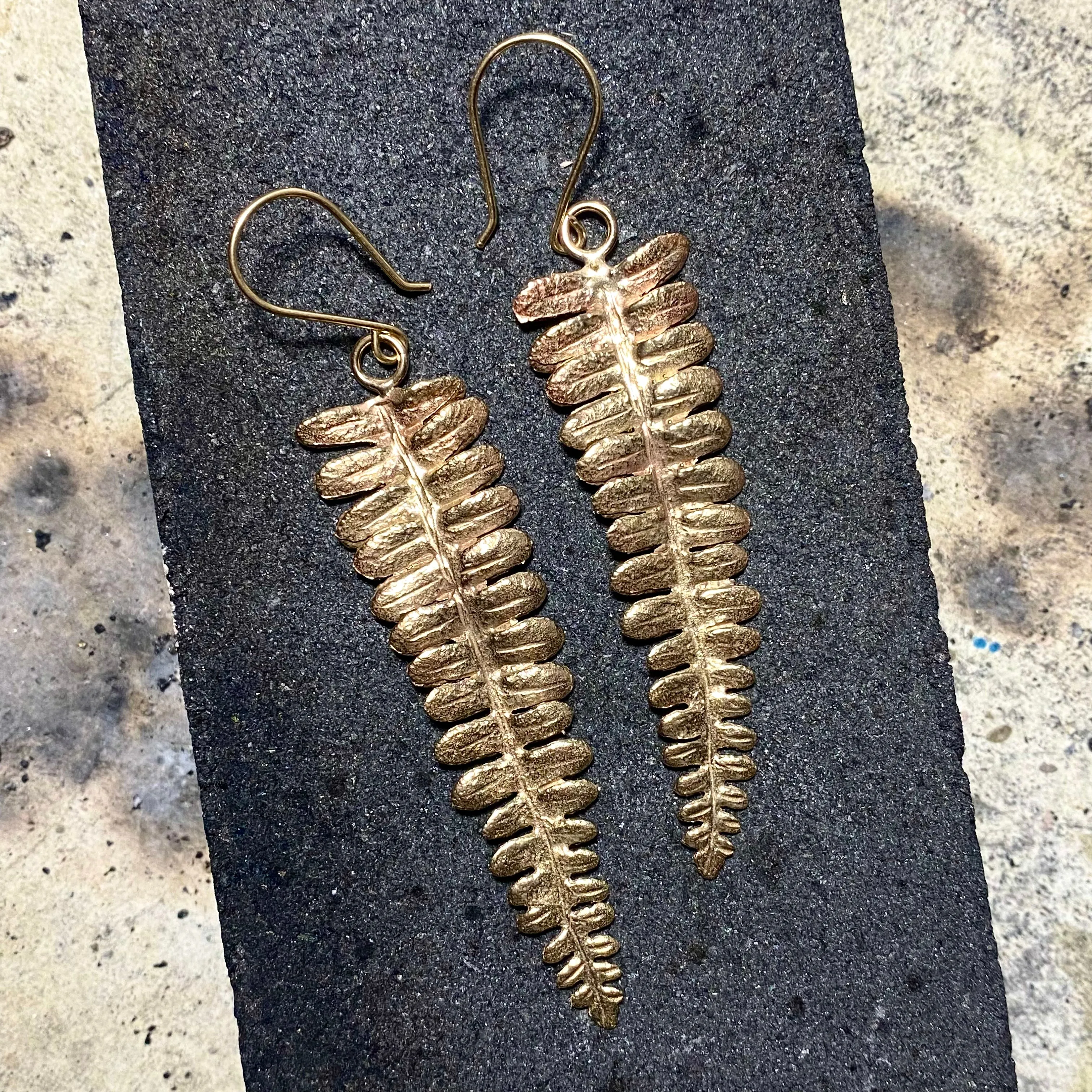 Bronze Water Ferns   14k Gold Fill :: Made to Order