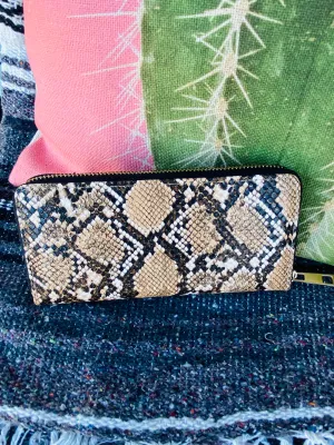 Brown Snake Skin Wallet