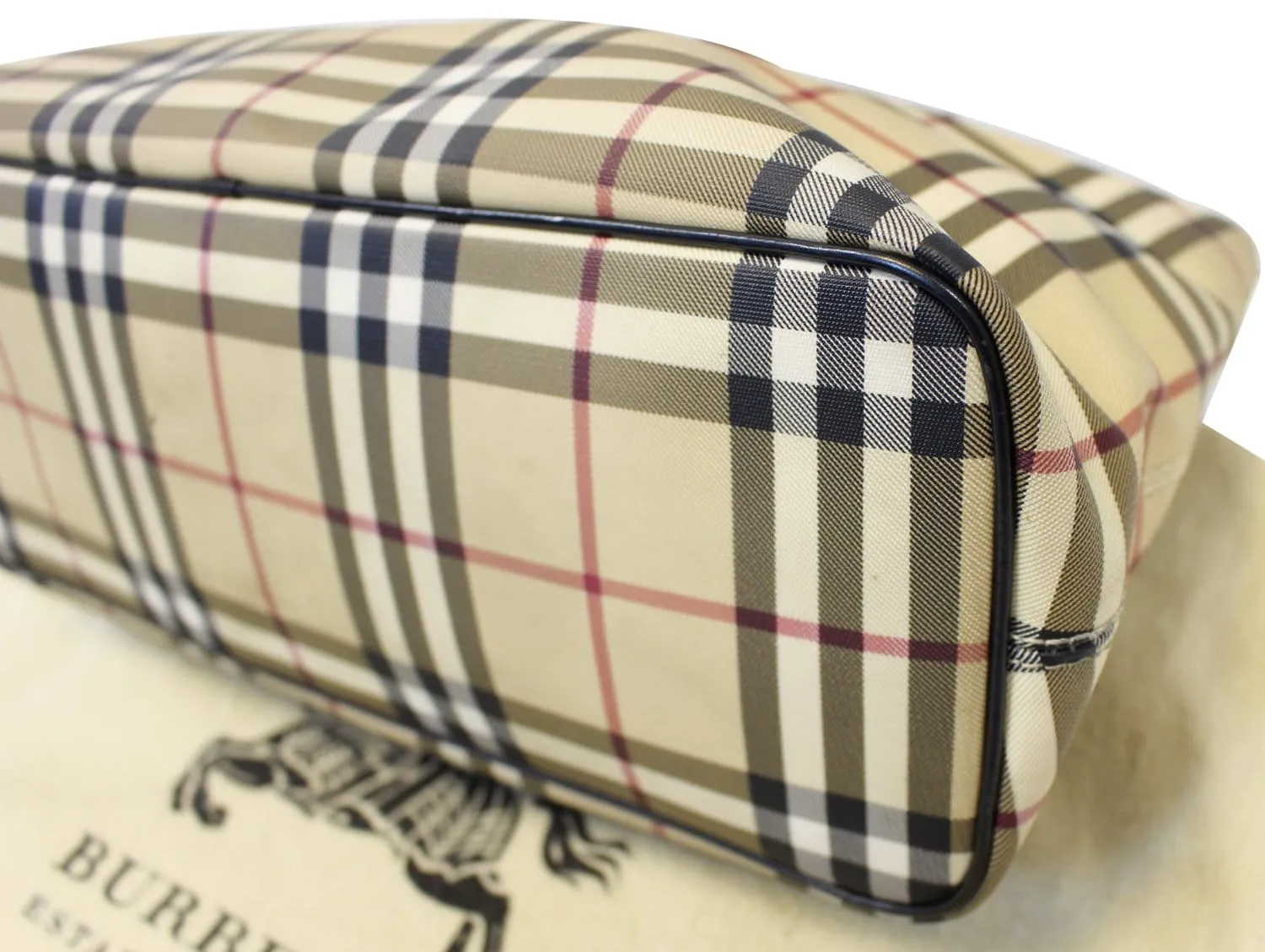 BURBERRY Nova Check Tote Shoulder Bag
