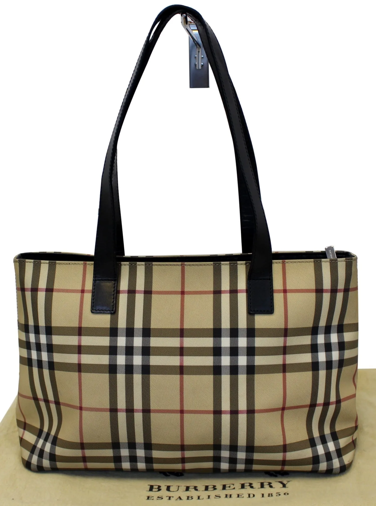 BURBERRY Nova Check Tote Shoulder Bag