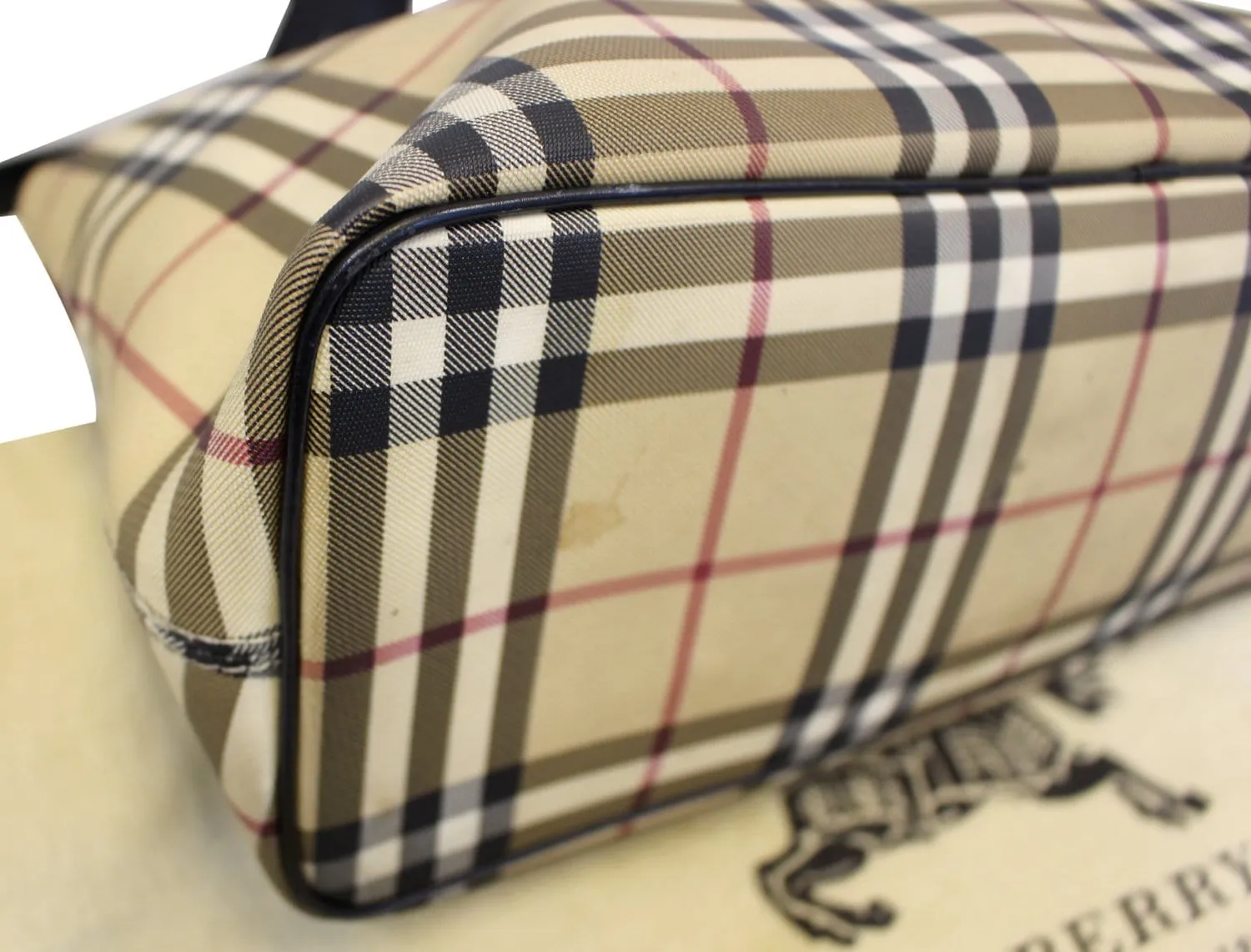 BURBERRY Nova Check Tote Shoulder Bag