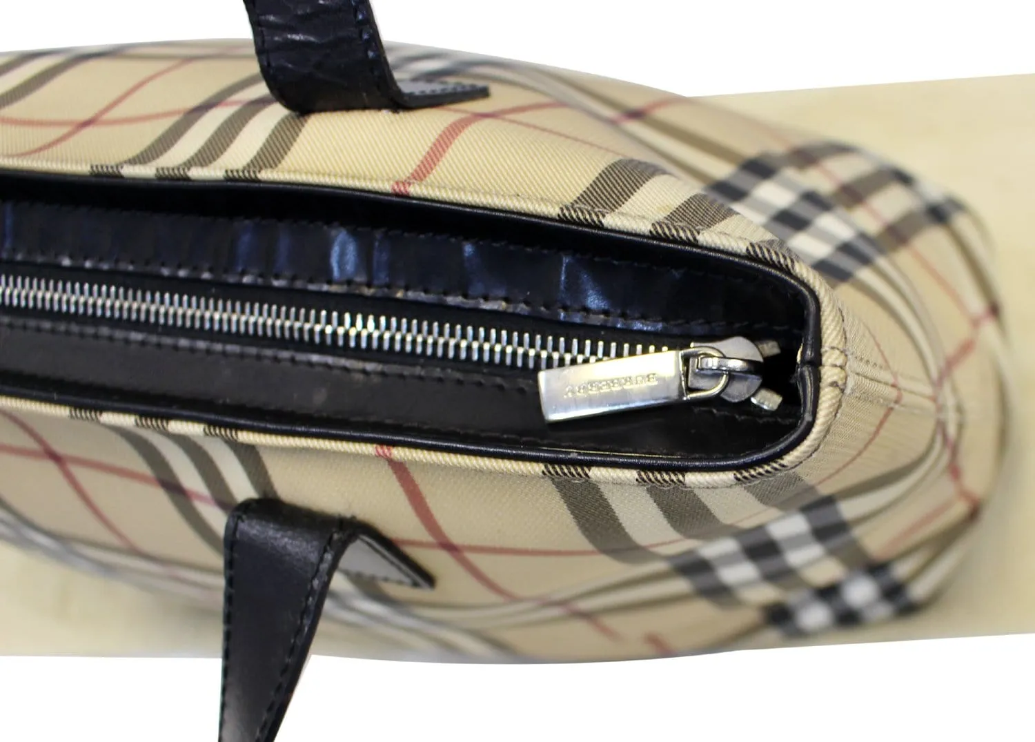 BURBERRY Nova Check Tote Shoulder Bag