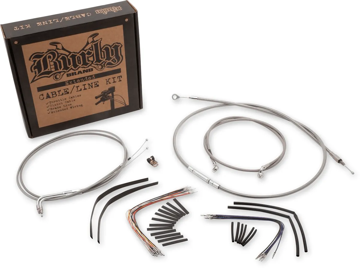 Burly Brand B30-1184 Handlebar Cable/Line Install Kit - Black