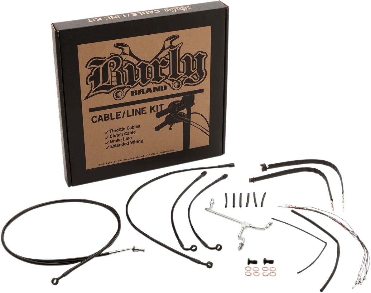 Burly Brand B30-1184 Handlebar Cable/Line Install Kit - Black