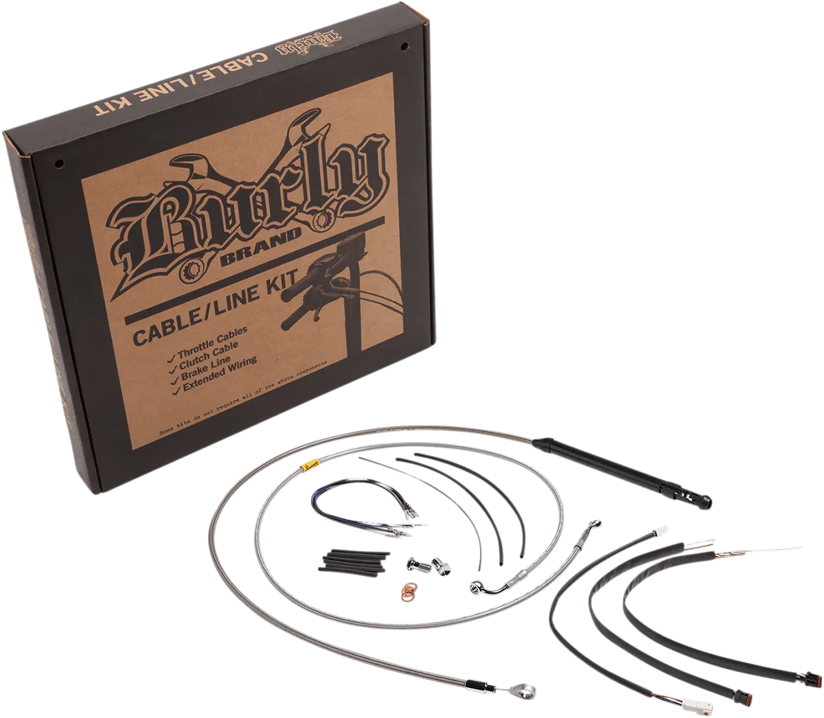 Burly Brand B30-1240 Handlebar Cable/Line Install Kits - Black
