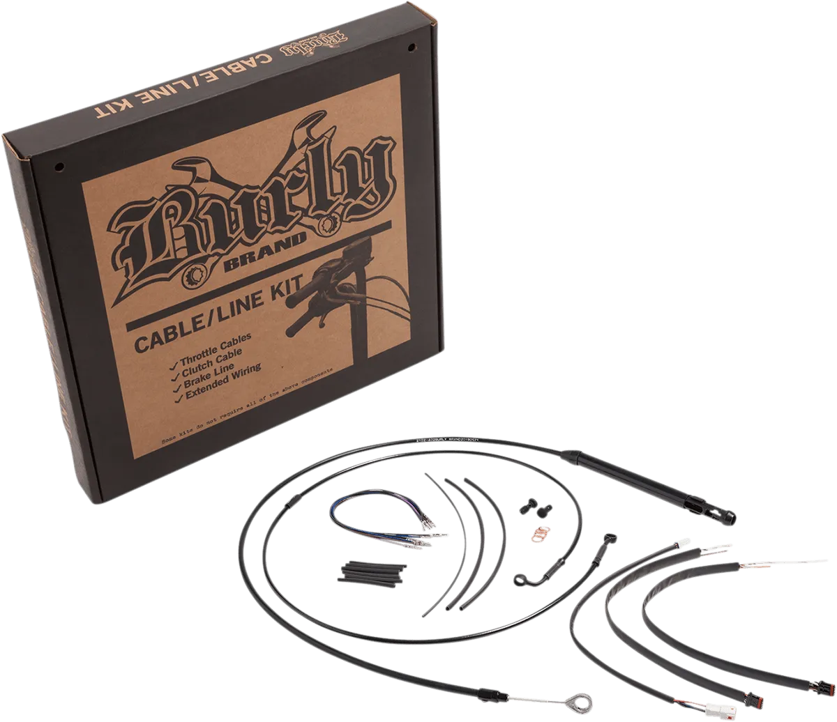 Burly Brand B30-1240 Handlebar Cable/Line Install Kits - Black