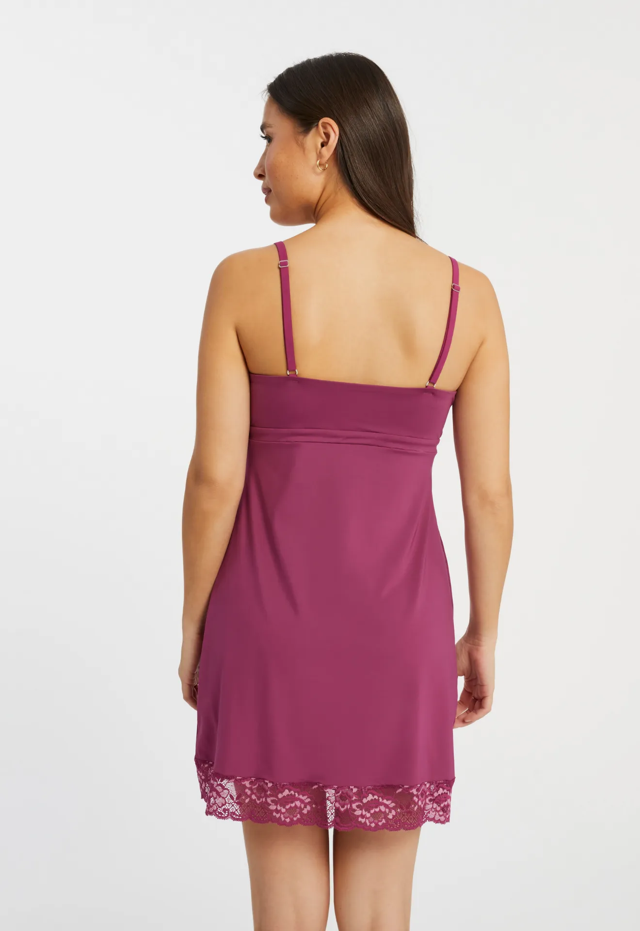 Bust Support Chemise - Cranberry