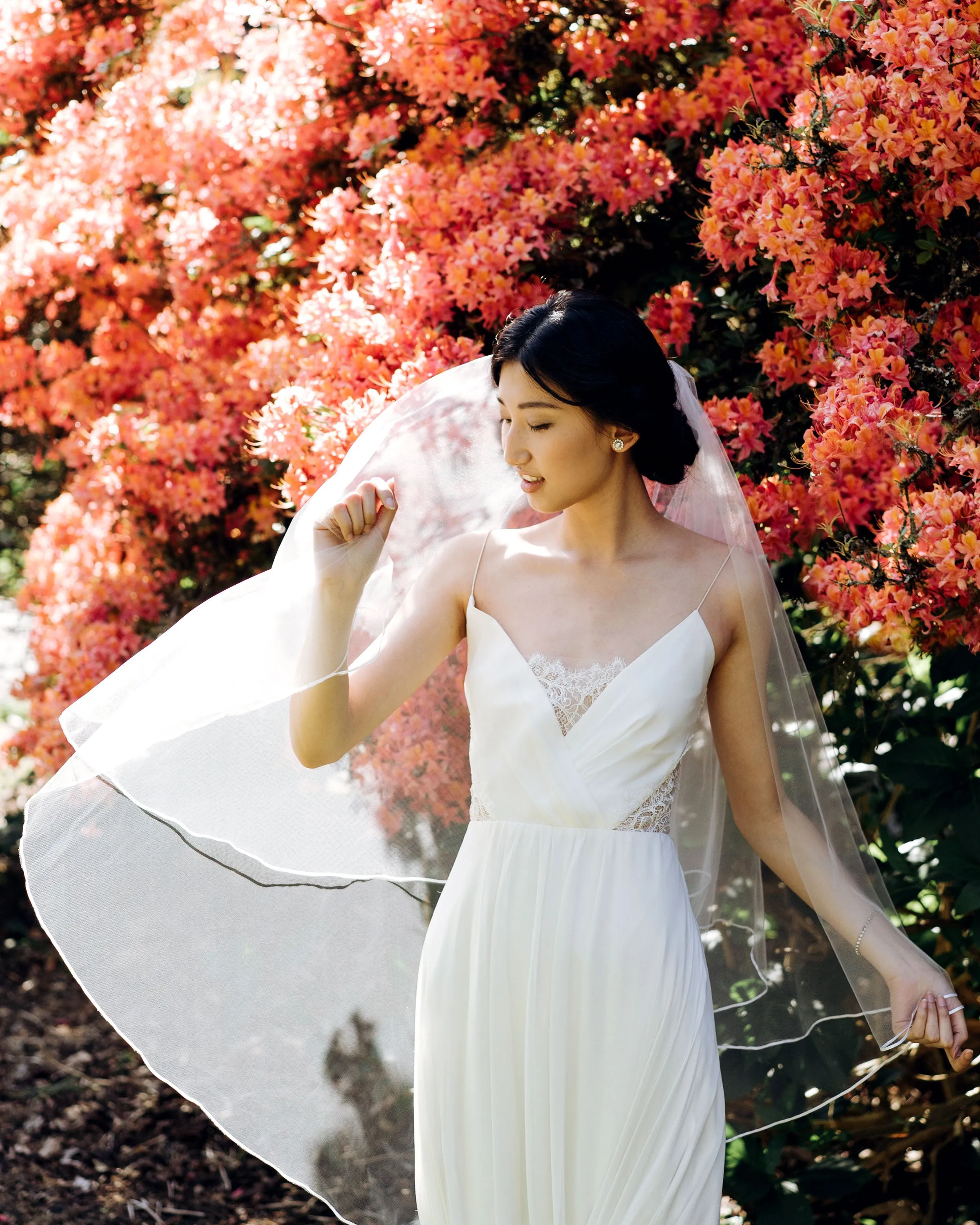 Calla Ribbon Fingertip Veil