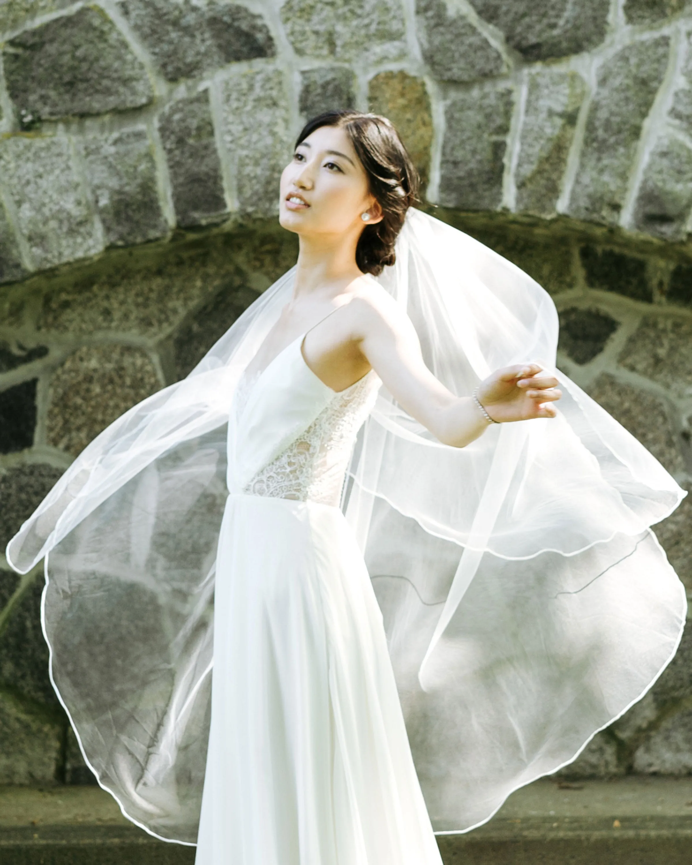 Calla Ribbon Fingertip Veil