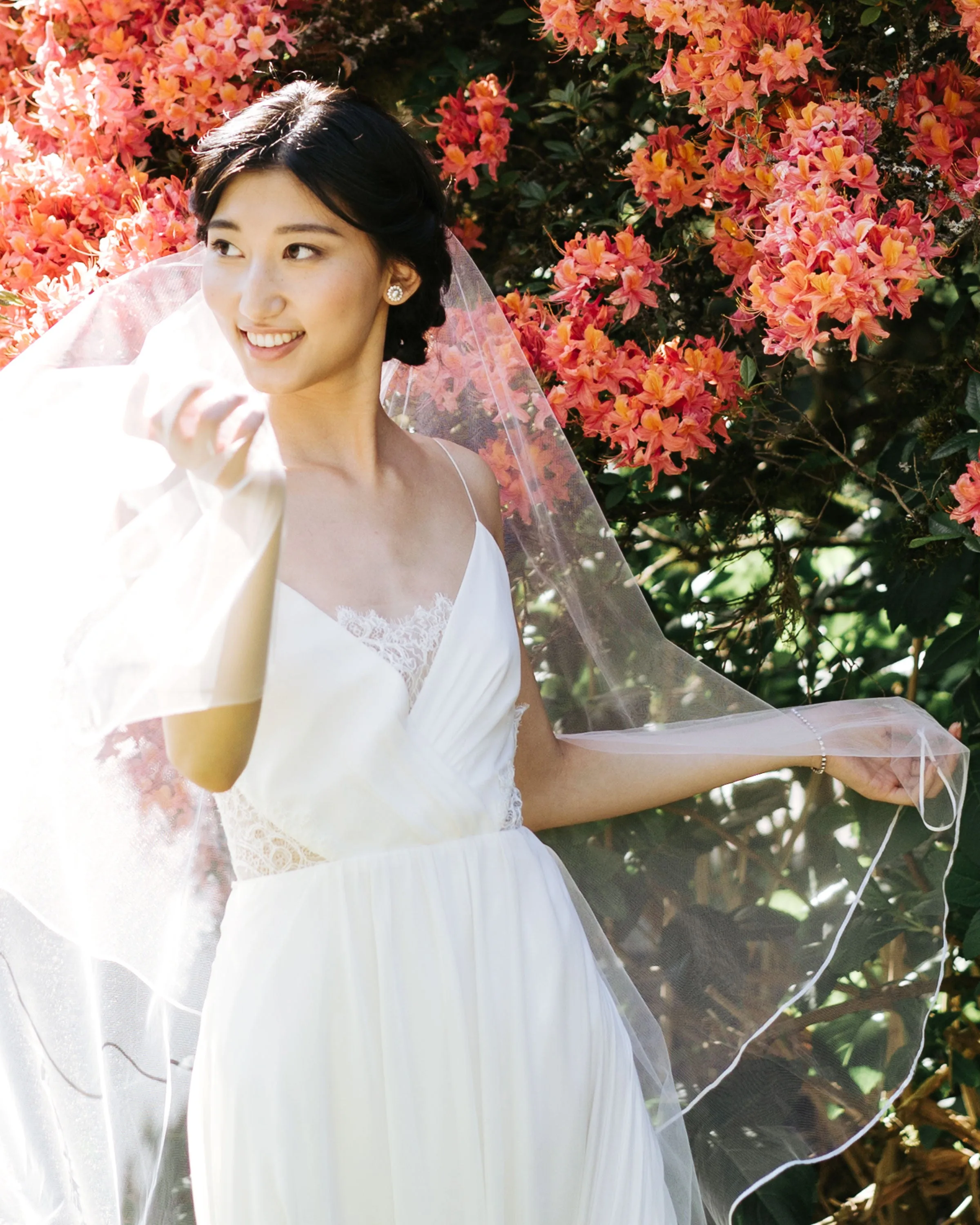 Calla Ribbon Fingertip Veil