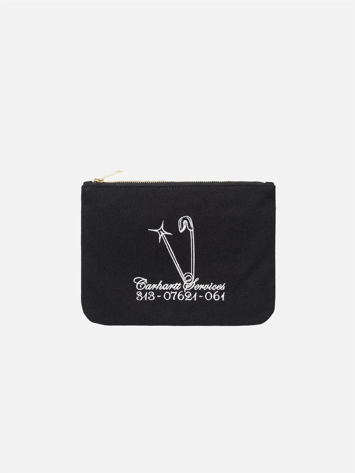 Canvas Graphic Zip Wallet - Black/White